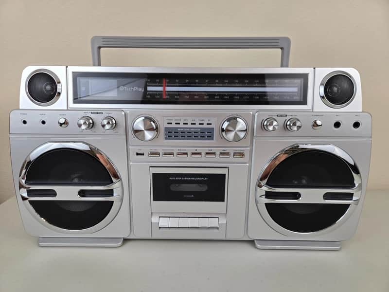 MONSTER 1980s Style Ghetto Blaster | Bluetooth CD & Cassette Boombox, 40W Power image 1