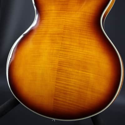 D'Angelico Premier DC Semi-Hollow Double Cutaway with Stop-Bar Tailpiece 2023 - Present - Dark Iced Tea Burst image 11