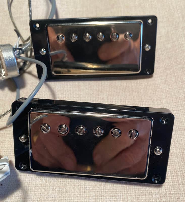 Gibson Custombucker Humbucker Pickup Matched Set Combo Kit - Pre-wired Harness image 1