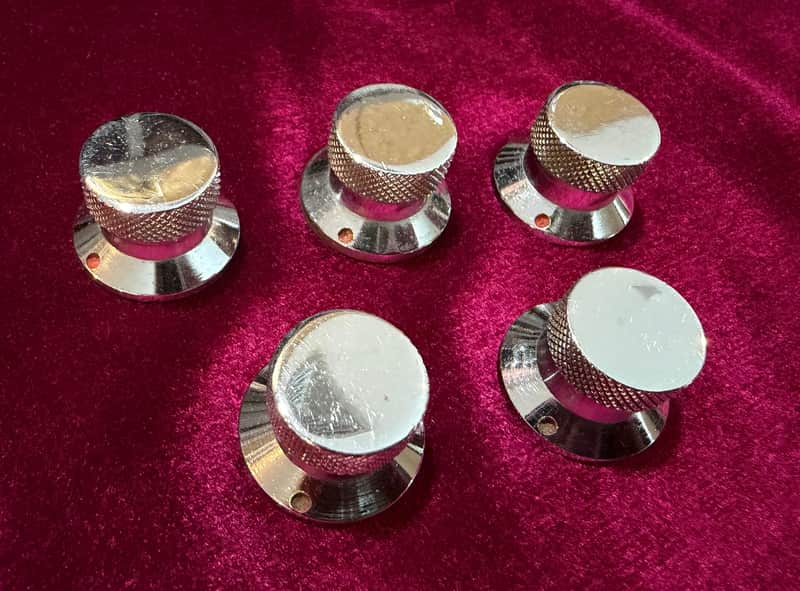 5 1960's Chrome Vox Chrome Amp Knobs All US Amps including Super Beatle Buckingham image 1