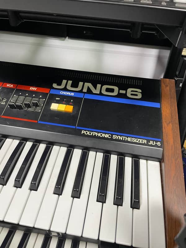 Roland Juno-6 61-Key Polyphonic Synthesizer 1982 - 1984 - Black image 1