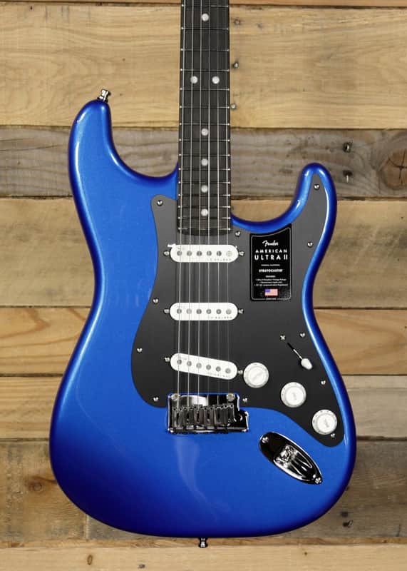 Fender American Ultra II Stratocaster Electric Guitar Noble Blue w/ Case "Mint Condition" image 1