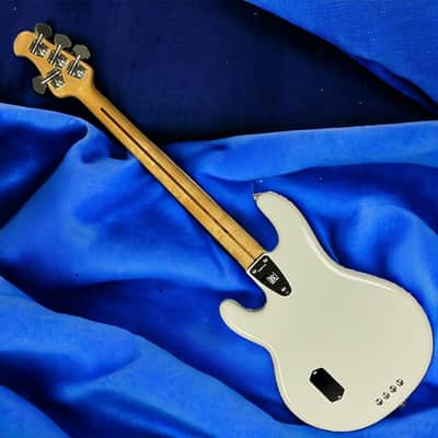 Ernie Ball Music Man StingRay 4 "70's Retro", Gloss White / Maple image 11