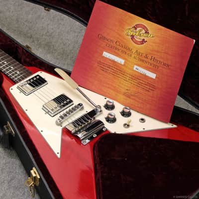 Gibson Custom Shop 1967 Flying V-K Korina w/Vibrola 2001 Cherry image 1