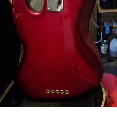 Fender 50th Anniversary American Standard Jazz Bass V 1996 - Candy Apple Red image 7