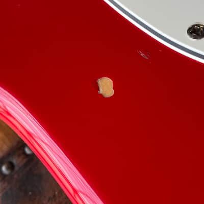 (18042) Squier Strat - Mighty Mite HSS Pickups with Rosewood Fretboard - Candy Apple Red image 5