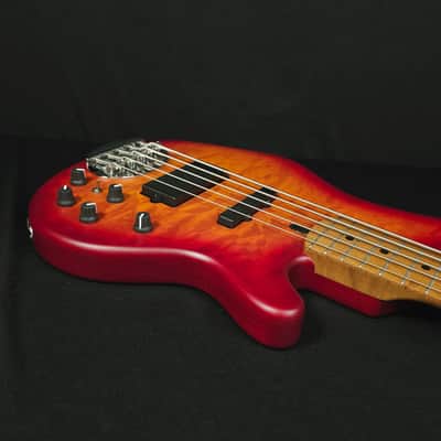 Lakland Skyline 55-02 Deluxe Satin Cherry Burst 5-String Bass image 15