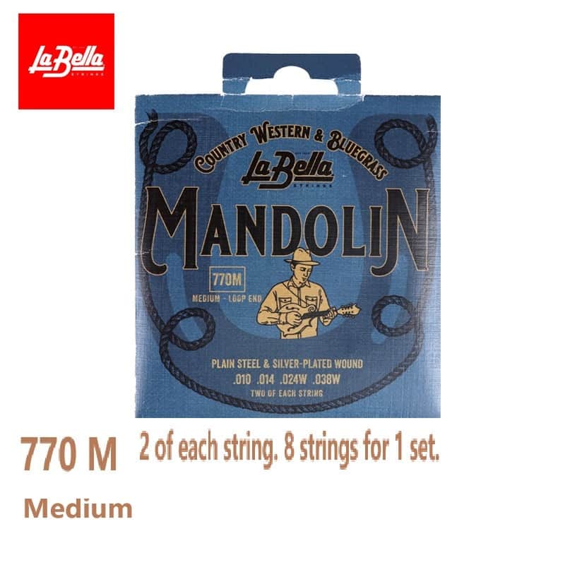 La Bella 770L Mandolin Strings – Silver-Plated Wound, Light image 1