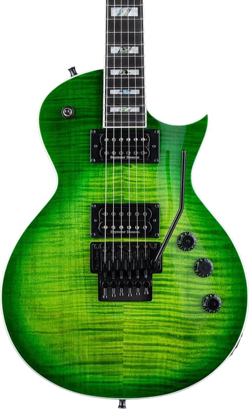 ESP LTD AS-1 Alex Skolnick Signature Electric Guitar, Ebony Fingerboard, Lime Burst image 1