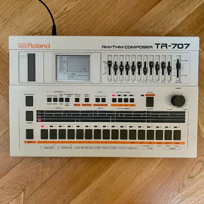 Roland TR-707 Rhythm Composer with both V2 HKA ROM update + Cymbals expansion.