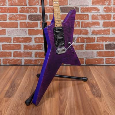 ESP USA Custom Shop Random Star Figured Maple Top See-Thru Purple 2000 w/OHSC image 3