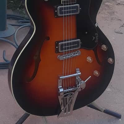 1966 Guild T100 Semi-Hollow Guitar-Duesenberg B-7 Bigsby -McNelly Charlie Christian PUs-HSC- VIDEO image 8