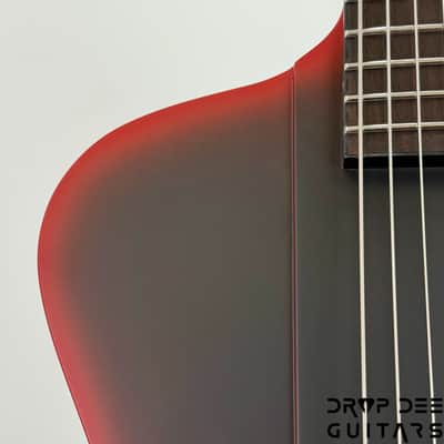 ESP LTD Phoenix-7 Baritone Black Metal 7-String Electric Guitar - Black Red Burst Satin image 5