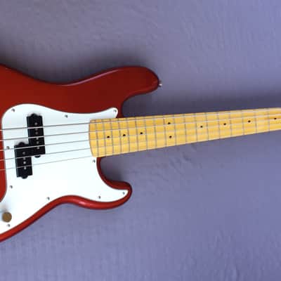 Squier Vintage Modified Precision Bass V 5 String In Candy Apple Red image 11