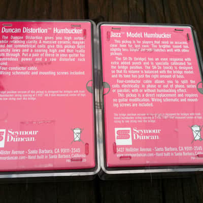 Seymour Duncan Distortion SH-6 Bridge SH-2 Jazz Neck Humbucker Pickup Set BLACK image 2