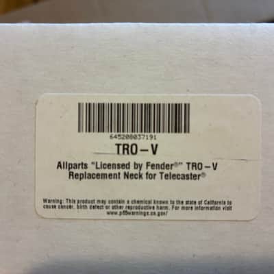 Allparts TRO-V Unfinished Lic. Fender Rosewood Telecaster Neck V Profile 21 Frets 7.25" Radius #1 image 6