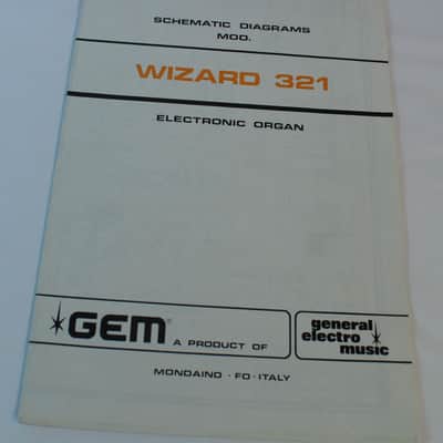 GEM Organ Schematics, models F10, H300, H400 H6000, H7000, Wizard 315, 321 1970s image 13