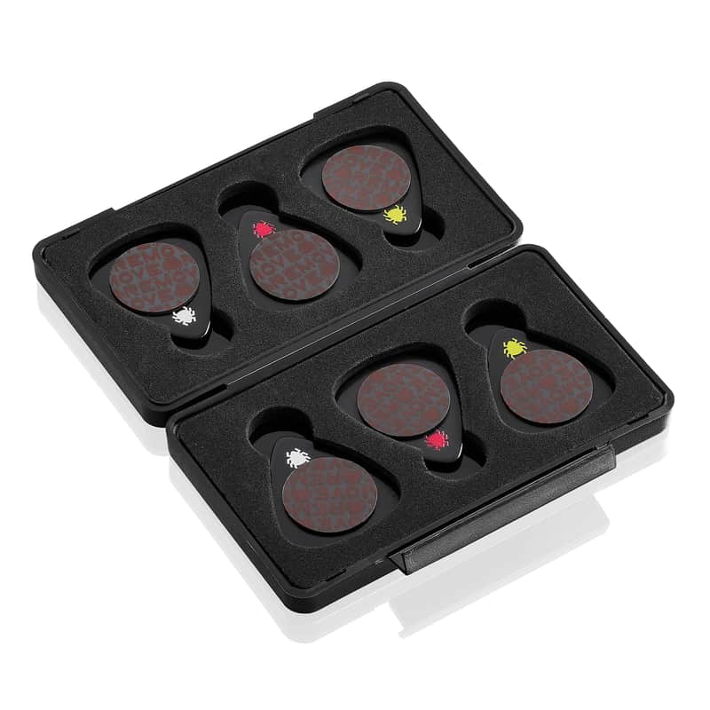 TIK PIK 6-Pack Guitar Picks for Acoustic & Bass Guitars | As Seen On Shark Tank | Black Multi-Gauge image 1