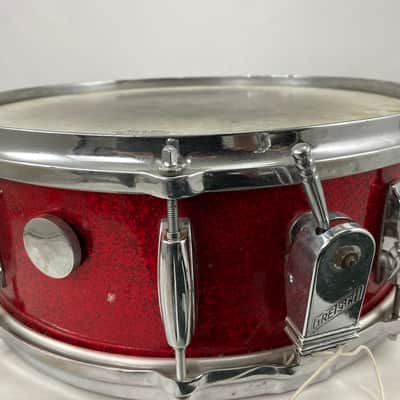 Gretsch 1950’s Broadcaster 3-ply red sparkle drum kit. 20-13-16-14x5 1/2 image 10
