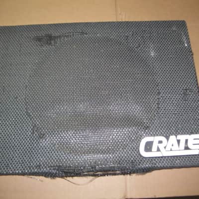 used - some imperfections genuine Crate bass amp Crate LOGO Plate (badge)- hard plastic - with 2 original screws (from a BX15 or BX25 bass amp - NO bass amp included) 1990s - early 2000s - Hard Plastic, white & black image 10