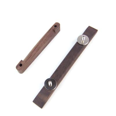 Adjustable Rosewood Archtop Jazz Guitar Bridge base and saddle, Unslotted image 6