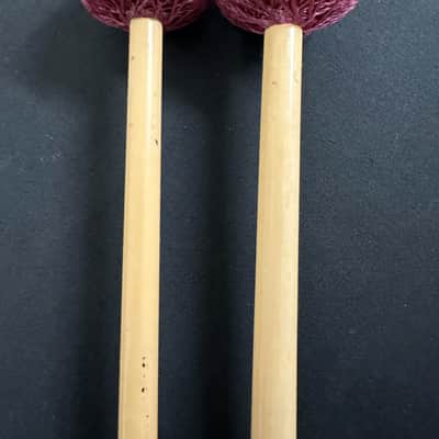 Innovative Percussion RFS320 Soft Vibe Mallets, Rattan Handles, Burgundy Cord - EXCELLENT image 7