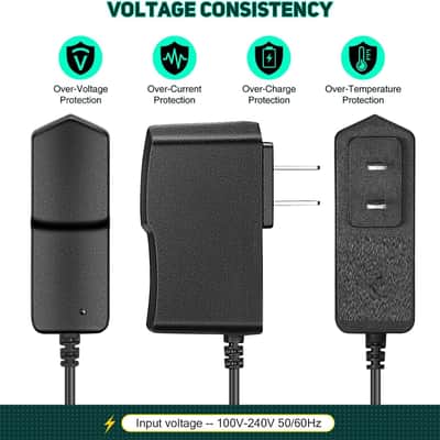 Power Supply Adapter - Center Positive, AC 100-240V to DC 9V 1000mA Wall Adapter, 9 Volt 1 Amp Supply w/5.5x2.5mm & 5.5x2.1mm Plug (NOT for Center Negative Device - Pedals, Keyboards) image 3