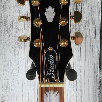 Epiphone J-200 EC Studio Jumbo Body Acoustic Electric Guitar Black Finish image 12