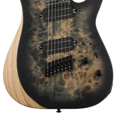Schecter Reaper-7 Multiscale Electric Guitar - Satin Charcoal Burst image 1