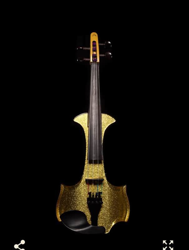 Aurora Gold 4 St Acrylic Electric Violin With LEDs 2019 - Gold image 1