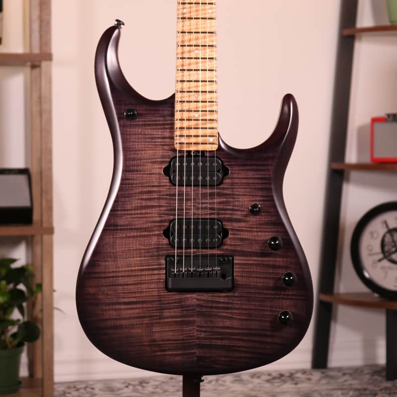 Musicman JP15 Electric Guitar - Roasted Maple Fingerboard, Flame Trans Black Burst image 1