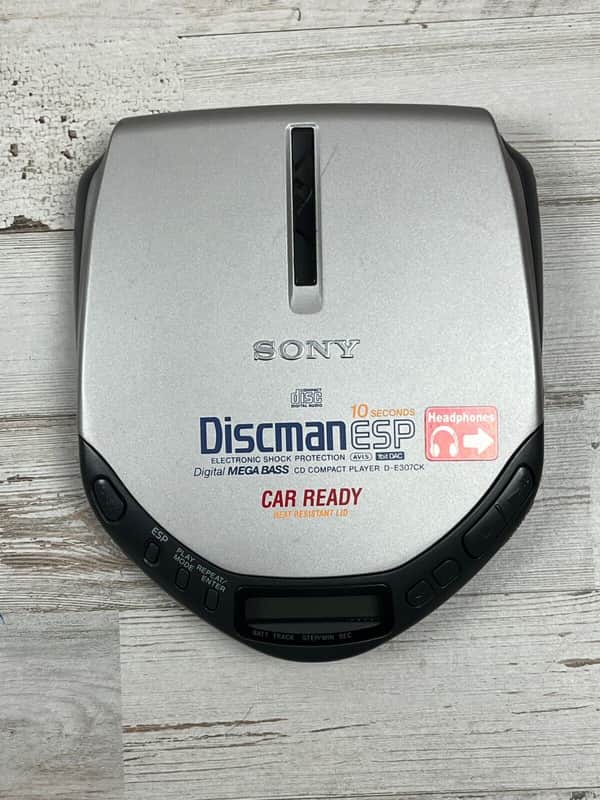 Sony CD Player Discman ESP Mega Bass Car Ready Model D-E307CK Silver - Tested image 1