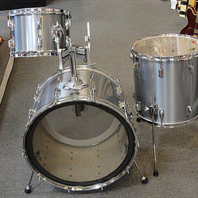 1984 Vintage Tama ImperialStar 3 piece drum shell Pack Royal Pewter made in Japan image 3