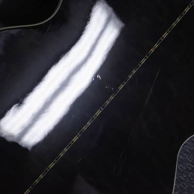 MICHAEL KELLY Dragonfly 5-string FRETLESS acoustic electric BASS guitar Trans Black w/Case - Used image 11