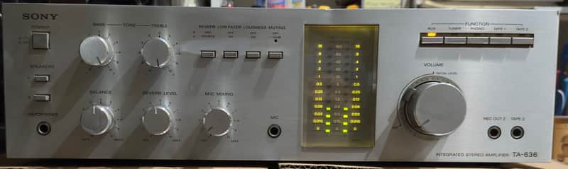 Sony TA-636 Integrated Stereo Amplifier – Serviced – Working – Read Description- image 1