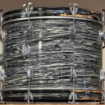 1964 Ludwig 20" Oyster Black Pearl 14x20 Bass Drum image 7