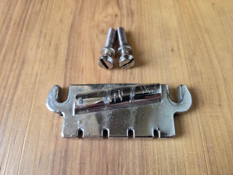 Vintage 1960's Gibson EB Bass Bridge w/ Studs! Rare, Original Parts! image 1