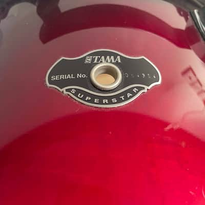 2005 Tama Superstar 5 Piece Drumkit, with tags. Sabian AAX ride symbol, High Hat and 2x crash symbols. Tama single pedal and additional double pedal, with tags. Mapex drum throne. 1x Meinl Cowbell with stand. image 3