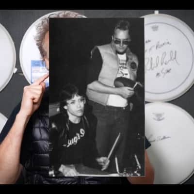 Paul "Jamo" Jamieson's Rogers - 5x14" PowerTone Model White Marine Pearl Snare Drum 1965 image 23