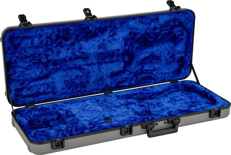 Fender Deluxe Molded Strat/Tele Case, Silver/Blue image 1