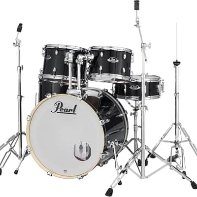 Pearl EXX725/C 5-Piece Export Standard Drum Set with Hardware - Jet Black image 3