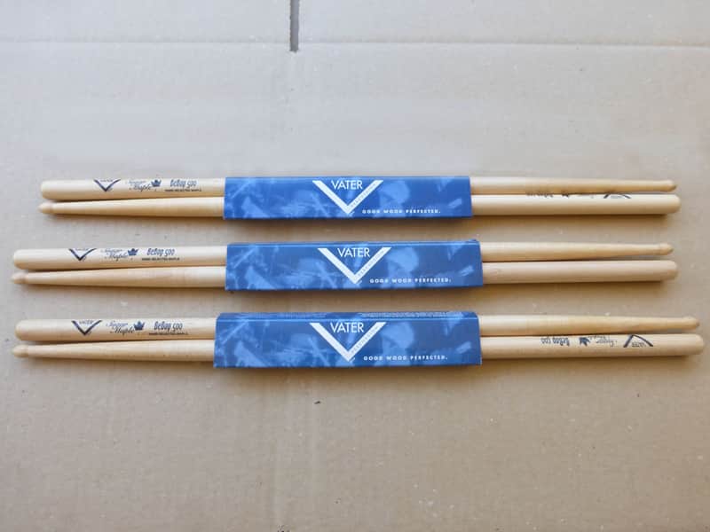 3 pair lot Jazz Drum Sticks Vater Sugar Maple BeBop 500 - Never Used image 1
