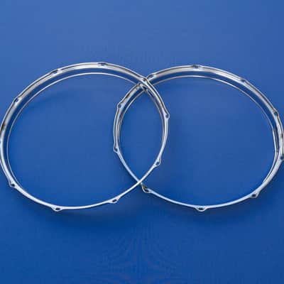 Slingerland Stick Saver Snare Hoops Pair 14" 10 Holes 70s COS image 3