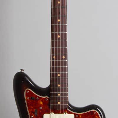 Fender  Jazzmaster Solid Body Electric Guitar (1960), ser. #54866, original brown tolex hard shell case. image 14