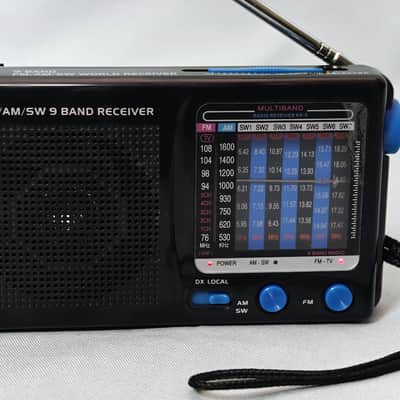 Unbranded Portable AM/FM 9-Band Radio 1990s - Black image 7