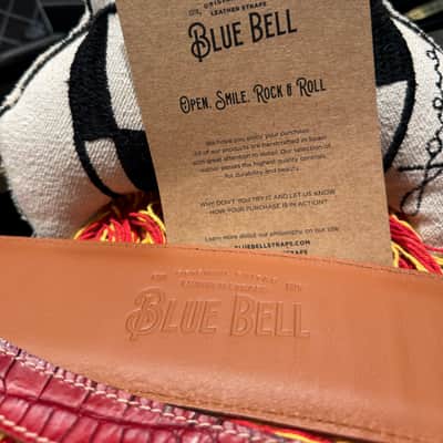 Blue Bell Straps Johnson Caiman Custom Cherry Red Exclusive for Al’s Music Factory image 18