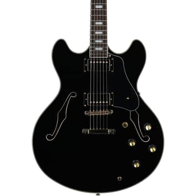 Sire Larry Carlton H7 Semi-hollowbody Electric Guitar, Black image 5