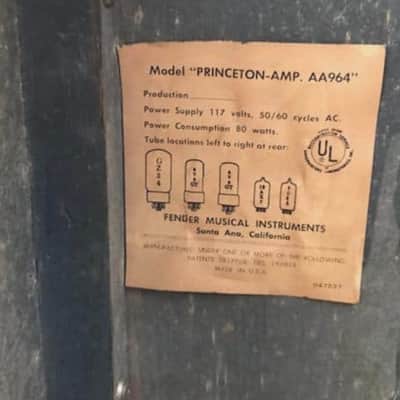 1969 Fender Princeton 12-Watt 1x10" Guitar Amp - 1969 - Silverface image 16