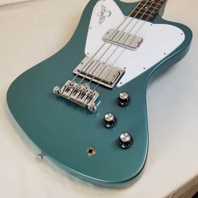 Gibson Non-Reverse Thunderbird Electric Bass Guitar, Faded Pelham
Blue W/ Case image 11