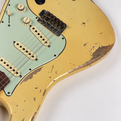 Fender CUSTOM SHOP STRATOCASTER 59 HEAVY RELIC RW V / TODD KRAUSE 2020 - Vintage White Heavy Relic image 9